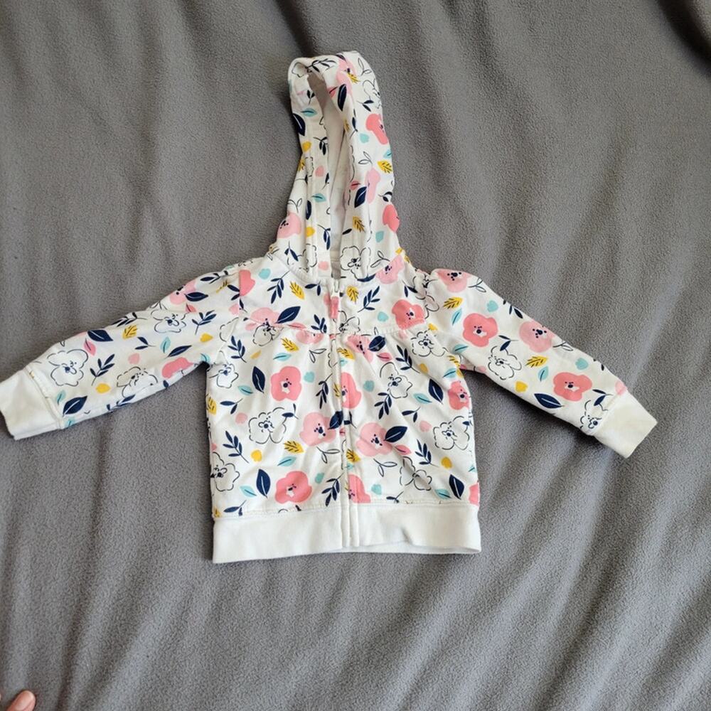 Simple Joys by Carters Baby Girls Floral Jacket 6 9 Months Pink White